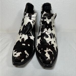 Dixon Haircalf Western boots Black/White